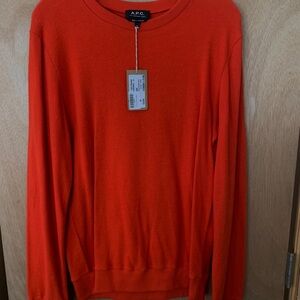 A.P.C. Men's Red Orange Sweater